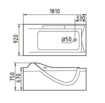 Ванна GEMY G9055 K R Ванна GEMY G9055 K R