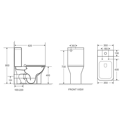 Унитаз компакт WeltWasser WW Zinnbach 001 GL-WT белый глянец Унитаз компакт WeltWasser WW Zinnbach 001 GL-WT белый глянец