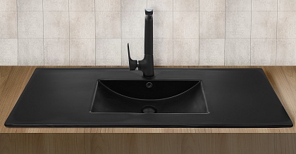 Встраиваемая раковина WeltWasser WW DEILBACH 7506-120 MT-BL черный матовый Встраиваемая раковина WeltWasser WW DEILBACH 7506-120 MT-BL черный матовый