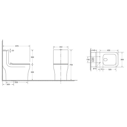 Унитаз моноблок WeltWasser WW Glanbach 001 GL-WT белый глянец Унитаз моноблок WeltWasser WW Glanbach 001 GL-WT белый глянец