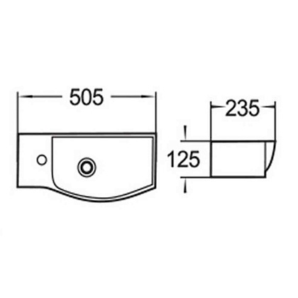 Подвесная раковина WeltWasser WW AISBACH 7950 GL-WT L белый глянец Подвесная раковина WeltWasser WW AISBACH 7950 GL-WT L белый глянец