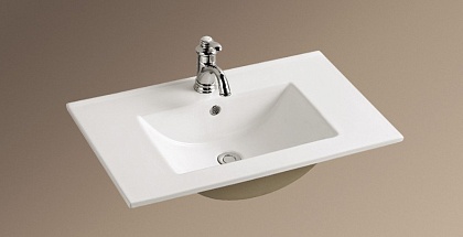 Встраиваемая раковина WeltWasser WW DEILBACH 7506-70 белый глянец Встраиваемая раковина WeltWasser WW DEILBACH 7506-70 белый глянец