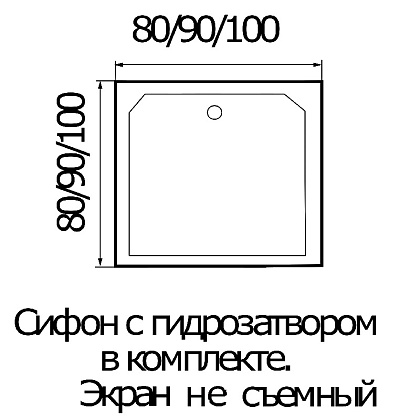 Душевой поддон RIVER WEMOR 80/14 S квадратный Душевой поддон RIVER WEMOR 80/14 S квадратный