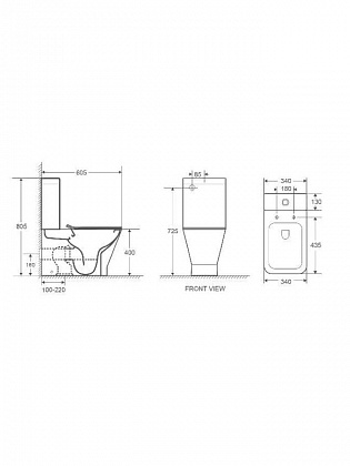 Унитаз компакт WeltWasser WW Rotbach 001MT-BL черный матовый Унитаз компакт WeltWasser WW Rotbach 001MT-BL черный матовый