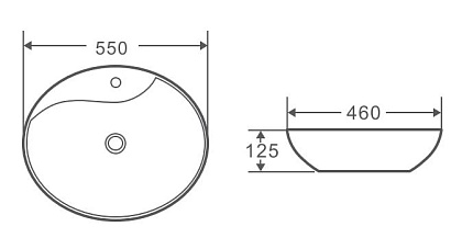 Накладная раковина WeltWasser WW ELBACH 1147 белый глянец Накладная раковина WeltWasser WW ELBACH 1147 белый глянец