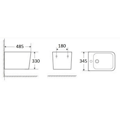 Биде подвесное WeltWasser WW GELBACH 005MT-BL черный матовый Биде подвесное WeltWasser WW GELBACH 005MT-BL черный матовый