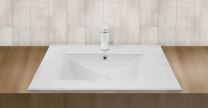 Встраиваемая раковина WeltWasser WW DEILBACH 7505-80 белый глянец Встраиваемая раковина WeltWasser WW DEILBACH 7505-80 белый глянец