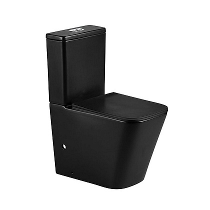 Унитаз компакт WeltWasser WW GELBACH 001 XL MT-BL черный матовый