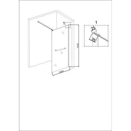 Душевая перегородка Niagara Nova NG-661-10 100х195 Душевая перегородка Niagara Nova NG-661-10 100х195