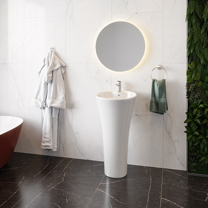 Напольная раковина Cerutti Adelina CT7274 45x45 Белая Напольная раковина Cerutti Adelina CT7274 45x45 Белая