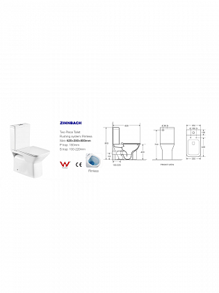Унитаз компакт WeltWasser WW Zinnbach 001 GL-WT белый глянец Унитаз компакт WeltWasser WW Zinnbach 001 GL-WT белый глянец