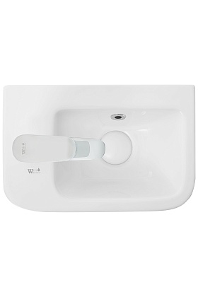 Подвесная раковина WeltWasser WW AISBACH 10100 L белый глянец Подвесная раковина WeltWasser WW AISBACH 10100 L белый глянец