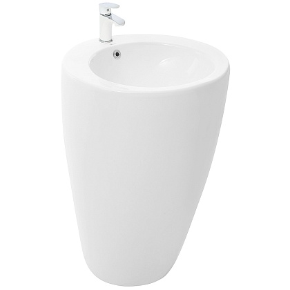 Напольная раковина WeltWasser WW LEERBACH 3838 GL-WT белый глянец