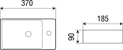 Подвесная раковина WeltWasser WW AISBACH 5092-R белый глянец Подвесная раковина WeltWasser WW AISBACH 5092-R белый глянец