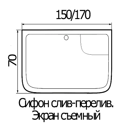 Ванна акриловая RIVER WEMOR 150/70/55 S прямоугольная Ванна акриловая RIVER WEMOR 150/70/55 S прямоугольная
