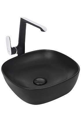 Накладная раковина WeltWasser WW ELBACH 2184 MB черный матовый