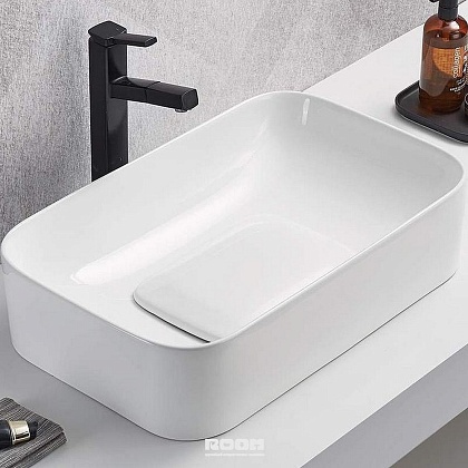 Накладная раковина WeltWasser WW ELBACH 78575-70 GL-WT белый глянец