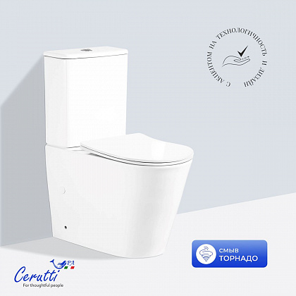 Унитаз напольный Ceruttispa Piera Tornado CT10560 безободковый