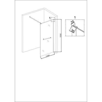 Душевая перегородка Niagara Nova NG-681-12BLACK 120х195 Душевая перегородка Niagara Nova NG-681-12BLACK 120х195