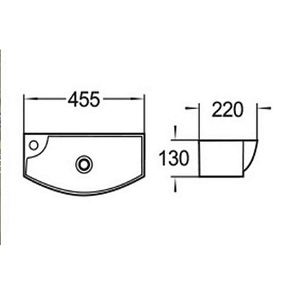Подвесная раковина WeltWasser WW AISBACH 7946 GL-WT L белый глянец Подвесная раковина WeltWasser WW AISBACH 7946 GL-WT L белый глянец